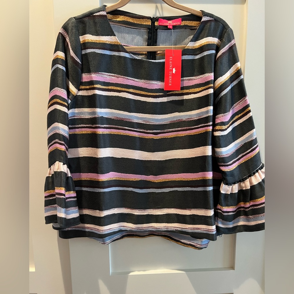 Elaine Turner dressy striped top